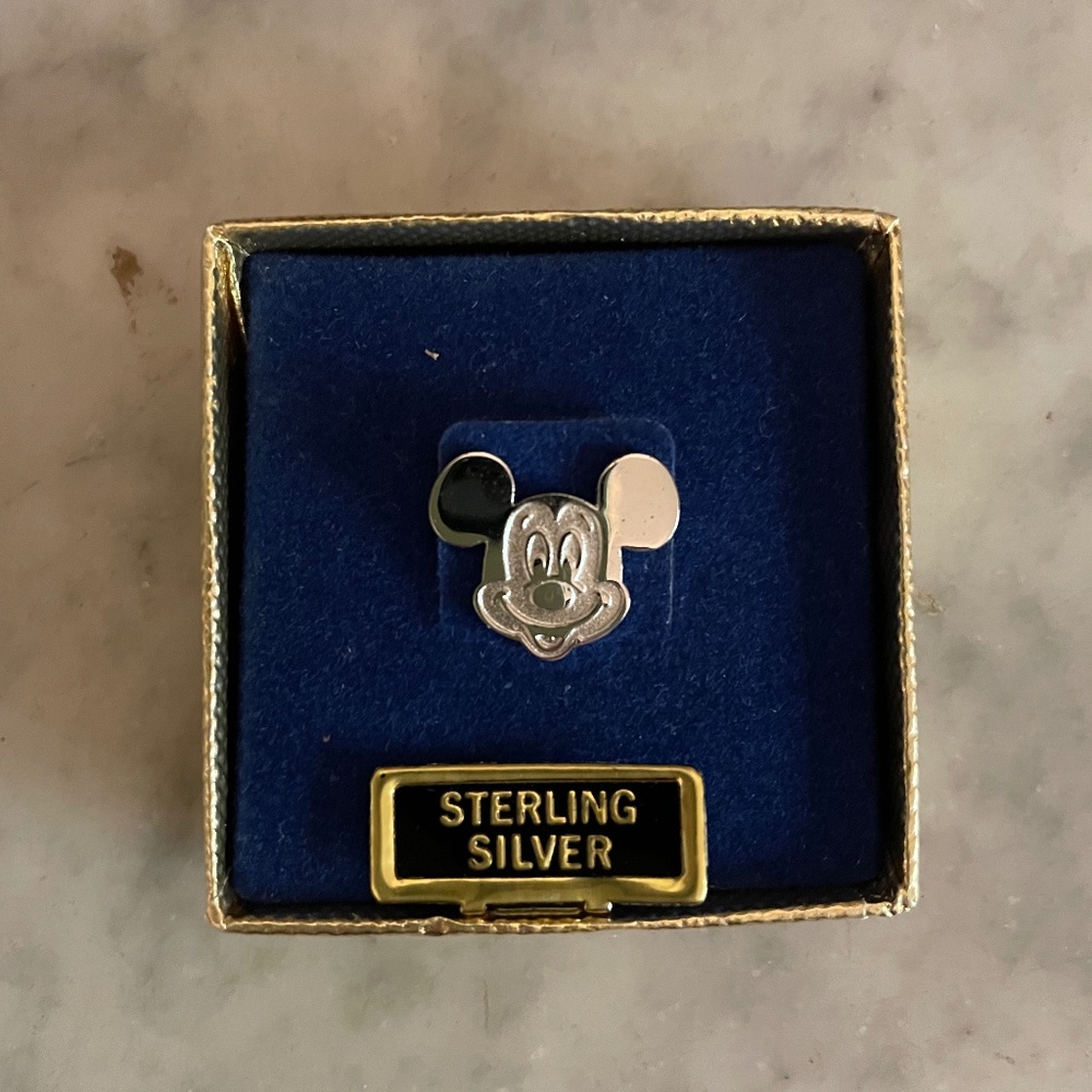 Sterling Silver Mickey Mouse Tie Pin
